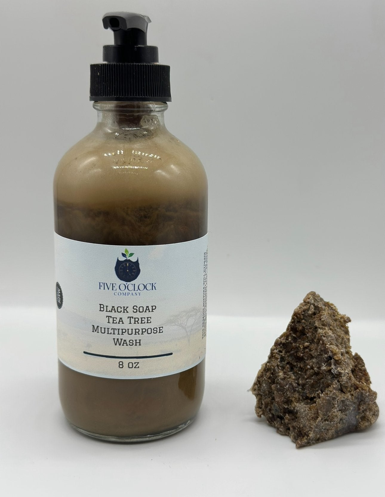Black Soap and Tea Tree Face Wash 8oz