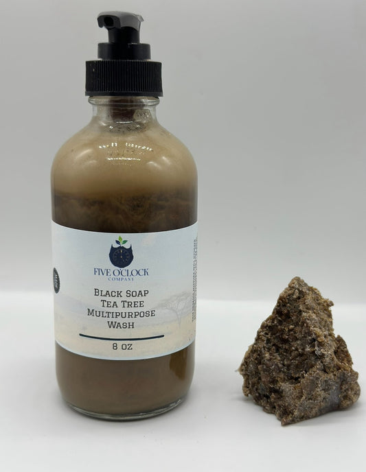 Black Soap and Tea Tree Face Wash 8oz